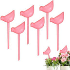 M METERXITY 6-Pack Plant Watering Globes, 9.8 Inch Plastic Bird Shape Self Watering Planter Insert for Indoor/Outdoor Pots, Self Water Devices Decorative Garden Stake [Pink] by MMETERXITY