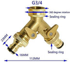 Plumbing Fittings Ball Valve Hose Fitting Brass Garden Tap 2 Way Tap Irrigation Valve Hose Pipe Splitter Quick Connector Adapter Female Thread G3/4 1pcs - Image 2