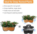 VECELO 7 Tier Vertical Garden Planter, Self Watering Stackable Planters with Wheels for Strawberries, Herbs, Flowers, Vegetables, Black - Image 6