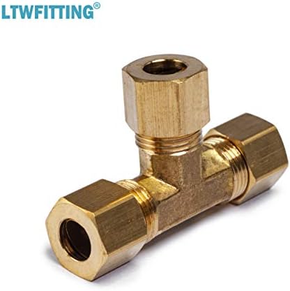 LTWFITTING 5/16-Inch OD Compression Tee,Brass Compression Fitting(Pack of 20) - Image 3