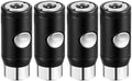 4 Pack 1/4" Npt Industrial Air Coupler Set, High Flow Safety Quick Connect Fittings, 1/4" Female Npt Thread, Push Button Release for Medical, Automation Equipment, Construction by Unknown