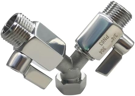 beduan Garden Hose Splitter Shut Off Ball Valve 2 Way Y Connect Heavy Duty by Beduan
