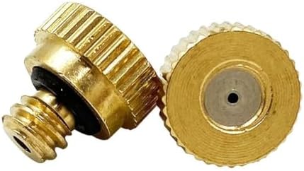 100Pcs Brass Mister Nozzles for Outside Patio Misting, Nozzle for Misters Outdoor Cooling System, Mist Replacement Head. Garden Hose Parts Accessories. 0.8mm (0.0315in) 10/24 Unc by Unknown