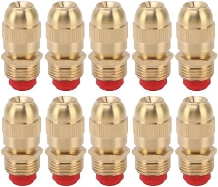 Brass Hose Nozzle Heavy Duty Brass 10Pcs G1/2 Male Thread Sprinkler Nozzle Garden Irrigation Water Spray Adjustable Watering Sprayer Nozzle (Small Body) by Kuuleyn