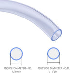 DERNORD PVC Tubing 7/8"ID X 1-1/10"OD Flexible Clear Vinyl Hose 50 Feet for Food Grade - Image 2