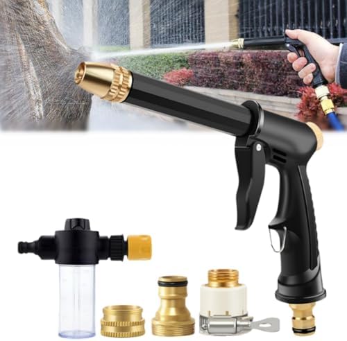 H2 Long Spray Gun Multifunctional Car Wash Tool, Portable High Pressure Power Washer Nozzle With Three Adjustable Spray Modes, Jet Nozzle Power Washer For Garden Hose, Car Cleaning (No Hose) by Unknown