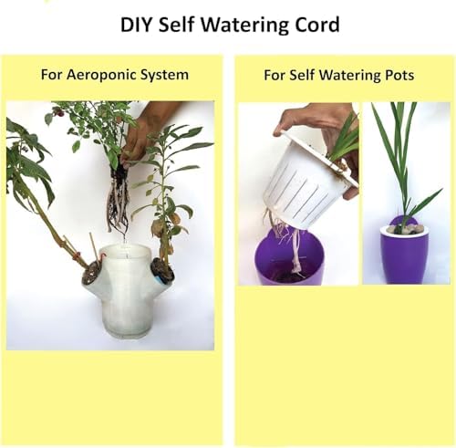 Plant Self-Watering Wick Cord, 1/5 inch (5mm), Black String Rope for Drip Irrigation, 15-30 Days 30 feet (Black) - Image 3