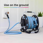 FITT Quantum durable, movable metal hose reel for floor or wall mounting, with durable, kink-proof and ultra-flexible NTS Water Hose 100-Feet x 5/8-Inch - Image 2