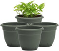 Bloem Ariana 10" Plastic Self-Watering Planter, Basil, 4-Pack by Bloem