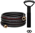 25FT Rubber Garden Hose, 5/8'' Flexible Water Hose & 3/4'' Brass Fittings by Unknown