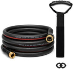 25FT Rubber Garden Hose, 5/8'' Flexible Water Hose & 3/4'' Brass Fittings by Unknown