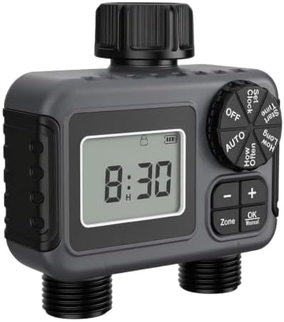 Dual Outlet Sprinkler Timer for Garden Hose, Automatic Irrigation System by Unknown