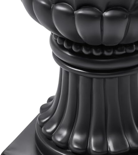 Classic Pedestal Urn Planter, 30 Inch, Black - Image 7