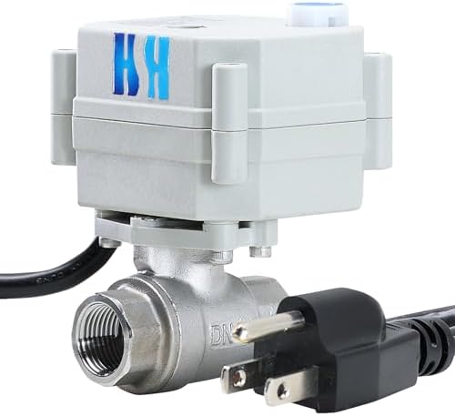 3/8 inch DN10 110-230VAC Normally Closed CF8/Stainless Steel 304 Manual Override Motorized Electrical Ball Valve With U.S. Plug - Image 2