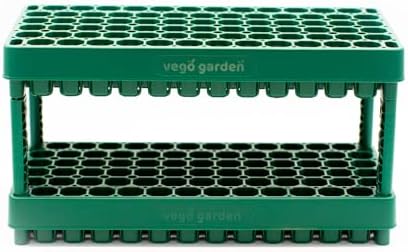 Vego garden 2 Set 76 Cells Seed Starter 10" x 20" Tray Stackable Seedling Starting Germination Trays for Plants Planting Vegetables Herbs Flowers, by Unknown