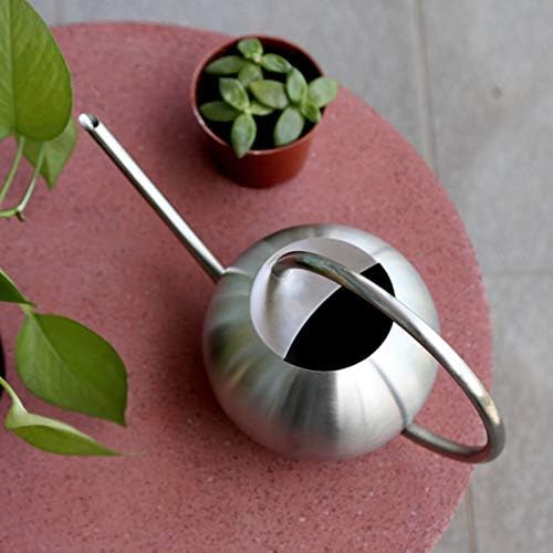 Long Nozzle Watering Can 1000ml Stainless Steel Metal European Plant Pot Sprinkler with Handle for Garden Household Tool (Color : Silver) - Image 6