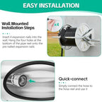 SPECILITE Garden Hose Reel, Holds 5/8In 75ft Capacity, with 6ft Leader Pipe - Image 7