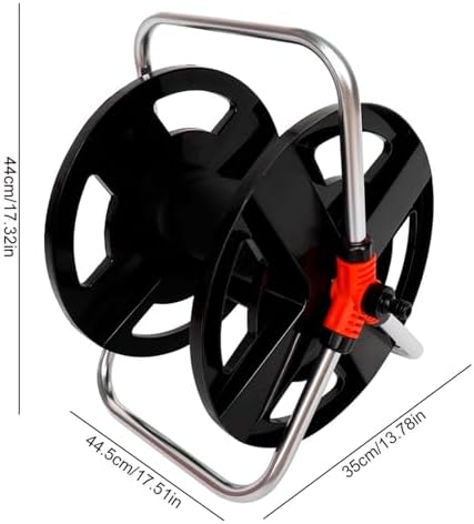 Hose Reel, 35 Meter Water Pipe Storage Rack Holder Freestanding Hose Winding Reel Cart for Outside Garden Patio Car Washing Watering - Image 3