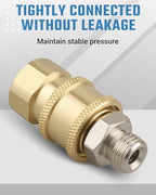 2PCS Airless Paint Sprayer Quick Connect Coupler for Most Airless Sprayers and High-Pressure Hoses, 1/4" Stainless Steel Hose Fitting，Leak-Free, Quick Connection - Image 2