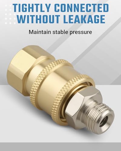 2PCS Airless Paint Sprayer Quick Connect Coupler for Most Airless Sprayers and High-Pressure Hoses, 1/4" Stainless Steel Hose Fitting，Leak-Free, Quick Connection - Image 2