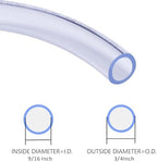 DERNORD PVC Tubing 9/16"ID X 3/4"OD Flexible Clear Vinyl Hose 100 Feet for Food Grade - Image 2