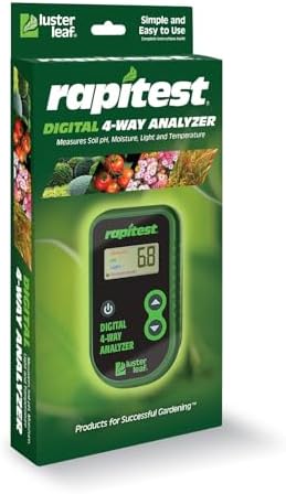 Luster Leaf Rapitest 4-Way Digital Soil Analyzer for pH, Moisture, Temperature, and Light – Designed and Engineered in the USA - Image 2