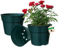 RooTrimmer 50 Pack 6 Inch Nursery Pots, Planting Grow Plastic Flower Pots, Thick Planters with Drainage Holes for Outdoor/Indoor Plants Succulent Herb (Green) by RooTrimmer