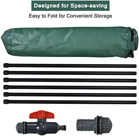 Happygrill 60 Gallon Collapsible Rain Barrel, PVC Rain Water Collection Barrel with Spigot Water Storage Container & Top Mesh, Portable Rain Barrels to Collect Rainwater from Gutter for Garden Lawn - Image 5