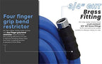 AG-LITE BSAL5875 5/8" x 75'' Hot/Cold Water Rubber Garden Hose, 100% Rubber, Ultra-Light, Super Strong, 500 PSI, 50F to 190F Degrees, High Strength Polyester Braided - Image 5