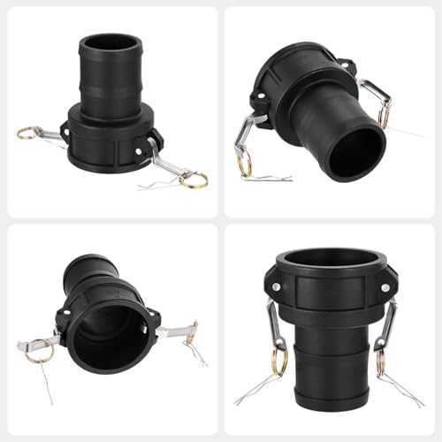 2Pcs Polypropylene Type C 3" x 3" Cam Lock Hose Fitting - Image 4