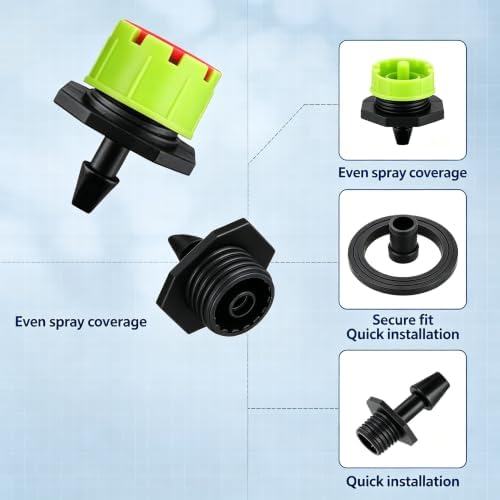 Sprinkler Irrigation Drippers,1/4" Barbed Drip Emitter,360 Degree - Image 4