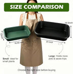 5 Pack Plant Potting Tray- Multifunctional Garden Tidy Tray, 17"x12", Black - Image 7