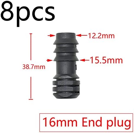 Generic 16mm 20mm 25mm Garden Irrigation Pipe Barb Connector Tee Elbow End Plug PE Pipe Coupler Micro Drip Irrigation Adapter For Garden(Brown) - Image 2