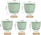YNNICO Plant Pots 10/9/8/7.5/7 inch with Multi Mesh Drainage Holes - Image 2