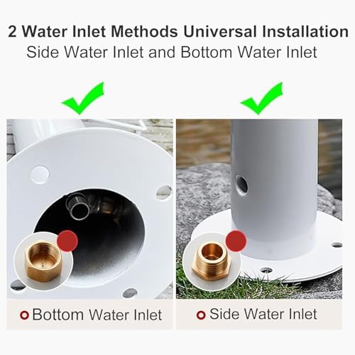 Pool Fountain Acrylic Waterfall Spillway Decorative Water Feature,Stainless Steel Vertical Garden Water Column with Copper Faucet, Freestanding Hose Stand for - Image 5
