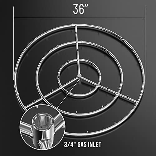 Skyflame 36-Inch Round Stainless Steel Fire Pit Jet Burner Ring - Image 2