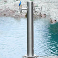 50/86cm Outdoor Faucet Antifreeze Water Column, Freestanding Hose Stand with Tap, Stainless Steel Inner Tube, Weather Resistant Water Feature, Ideal for Garden & Patio Use by Unknown