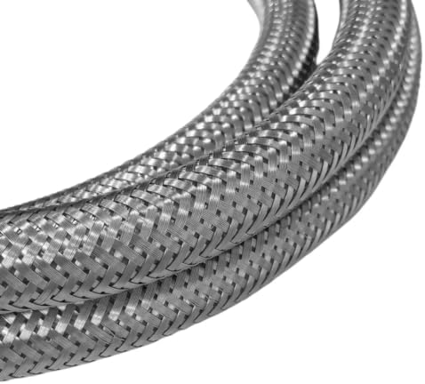 Stainless Steel Washing Machine 5' Set Inlet Fill Hoses with Washers - Image 2