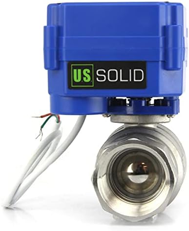 U.S. Solid Motorized Ball Valve- 1" Stainless Steel Ball Valve with Full Port, 9-24V AC/DC and 2 Wire Auto Return Setup, Normally Open - Image 6