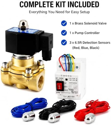 AC110V Brass Solenoid Float Valve, Automatic Water Level Control - Image 6