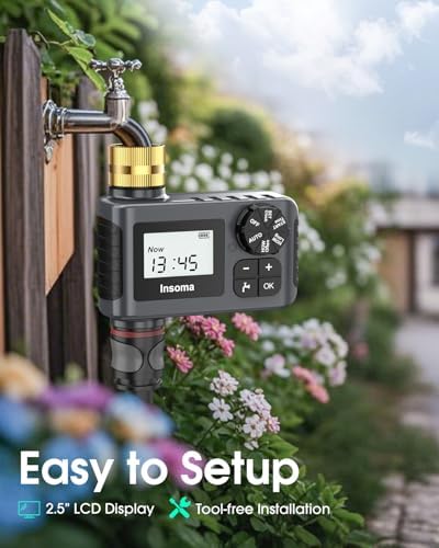 2-Packs Water Timer for Outdoor Garden Hose, Hose Timer with Rain Delay/Manual Mode, Automatic Drip Irrigation Controller System for Lawn Yard Garden Watering - Image 7