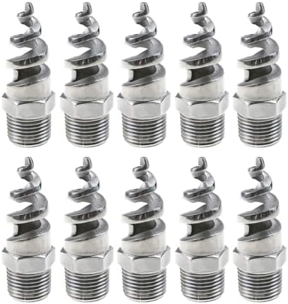 Beduan 1 Male Spiral Cone Atomization Nozzle 316 SS Atomized Sprayer 10 PCS by Beduan