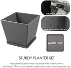 Kozyard 4Packs Taper Planter Indoor Outdoor Plant Pots - Image 3