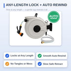 FEVONE Retractable Garden Hose Reel 100 ft, Auto Rewind - Image 4