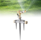 Lawn Sprinklers for Yard Large Area, 360 Degree Rotating Garden Sprinkler, 49FT Spray Distance Brass Nozzle, Heavy Duty Aluminum Spike Base for Orchard - Image 5