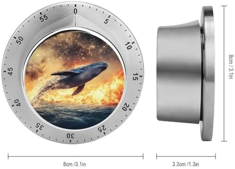 Whale War Fire Water Funny Timer 60 Minute Countdown Timer Mechanical Time Management Tool for Kitchen Work - Image 2