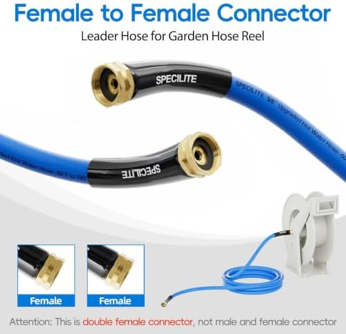 SPECILITE Female to Female Hot/Cold Garden Water Hose 10 ft x 5/8", Blue - Image 4
