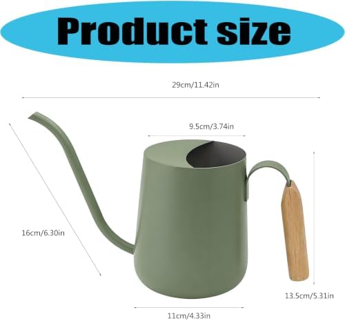 Indoor Plant Watering Can, Stainless Steel Long Spout Watering Can for Potted, Balcony Pots and Home Care Stainless Steel Indoor Plant Long Spout Metal Waterer Balcony Planter Pour Control Care - Image 3