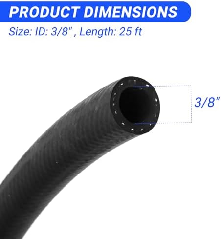 3/8" ID x 25 Ft EPDM Rubber Agricultural Spray Hose - 1 Pack - Image 2