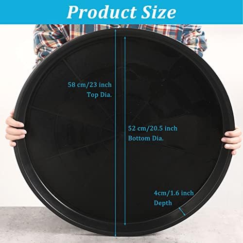 Eccliy 6 Pack Plastic Plant Saucer, Round, 23 Inch, Black - Image 2
